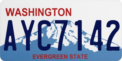 WA license plate AYC7142