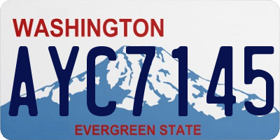 WA license plate AYC7145