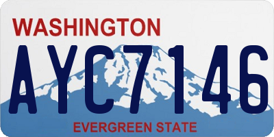 WA license plate AYC7146