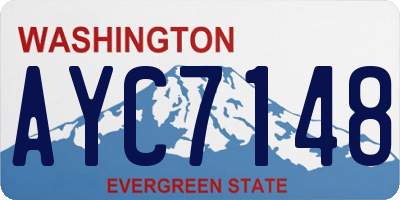 WA license plate AYC7148