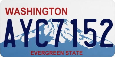 WA license plate AYC7152