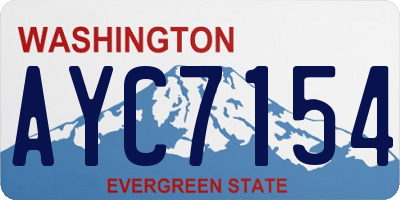 WA license plate AYC7154