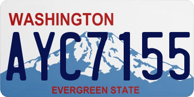 WA license plate AYC7155