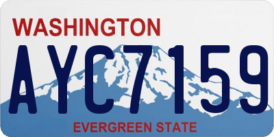 WA license plate AYC7159