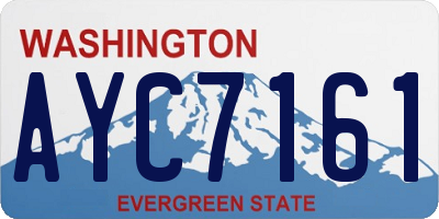 WA license plate AYC7161