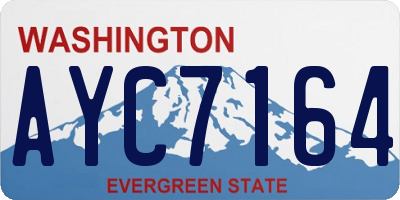 WA license plate AYC7164