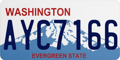 WA license plate AYC7166