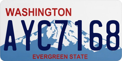 WA license plate AYC7168
