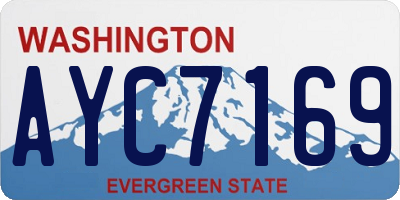 WA license plate AYC7169