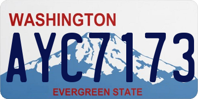 WA license plate AYC7173