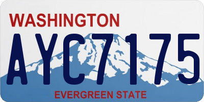 WA license plate AYC7175