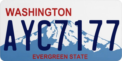 WA license plate AYC7177