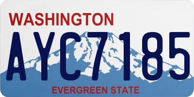 WA license plate AYC7185