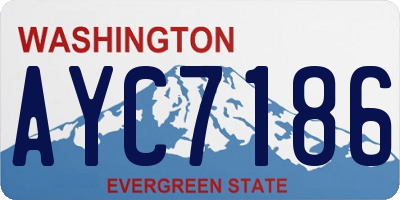 WA license plate AYC7186