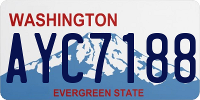 WA license plate AYC7188