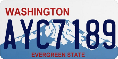WA license plate AYC7189