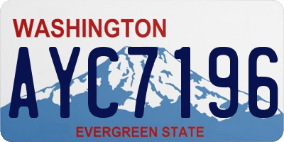 WA license plate AYC7196