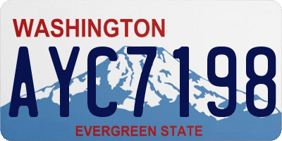 WA license plate AYC7198