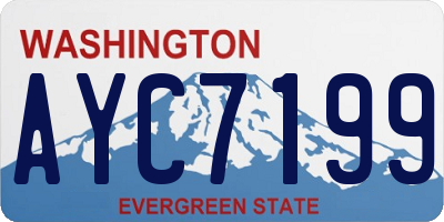 WA license plate AYC7199