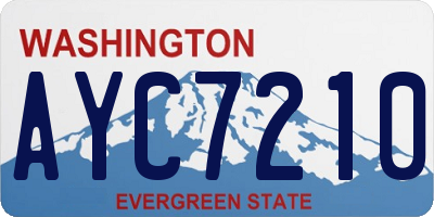 WA license plate AYC7210