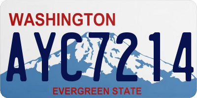 WA license plate AYC7214