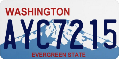 WA license plate AYC7215