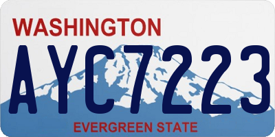 WA license plate AYC7223