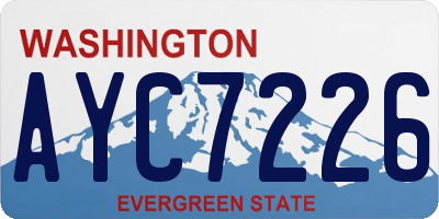 WA license plate AYC7226