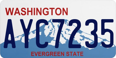 WA license plate AYC7235