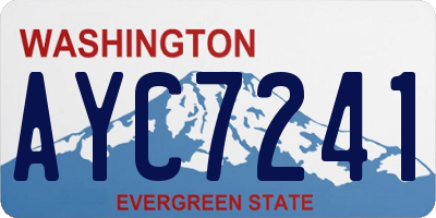 WA license plate AYC7241