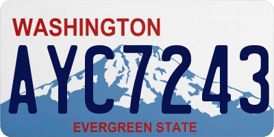 WA license plate AYC7243