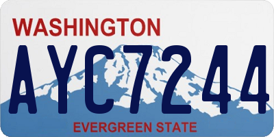 WA license plate AYC7244