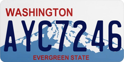 WA license plate AYC7246