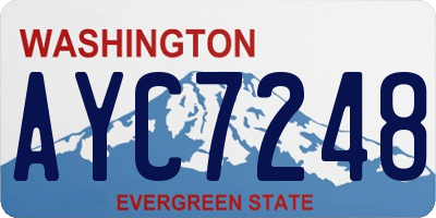WA license plate AYC7248