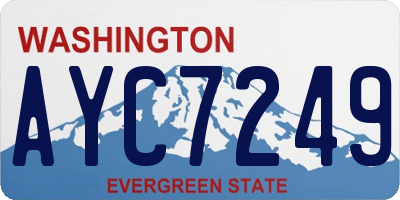 WA license plate AYC7249