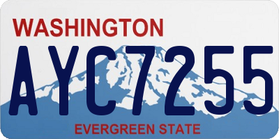 WA license plate AYC7255