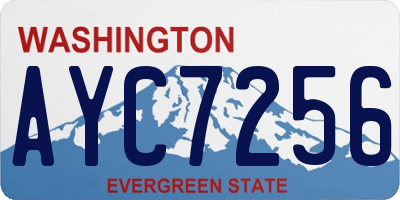 WA license plate AYC7256