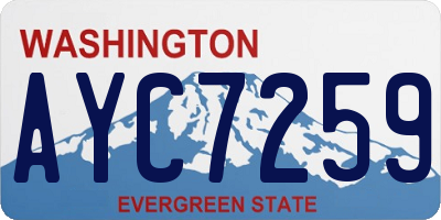 WA license plate AYC7259