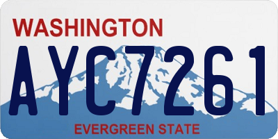 WA license plate AYC7261