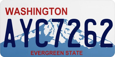 WA license plate AYC7262
