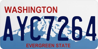 WA license plate AYC7264