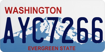 WA license plate AYC7266