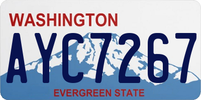 WA license plate AYC7267