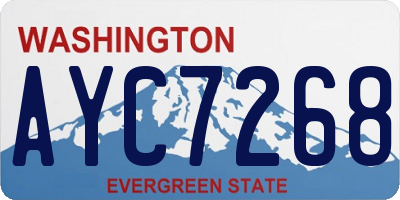 WA license plate AYC7268