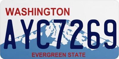 WA license plate AYC7269