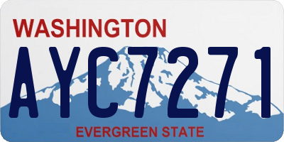 WA license plate AYC7271