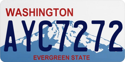 WA license plate AYC7272