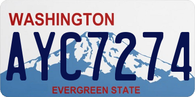 WA license plate AYC7274