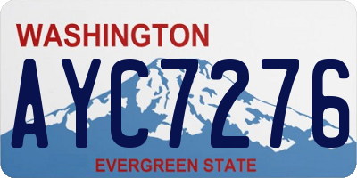 WA license plate AYC7276