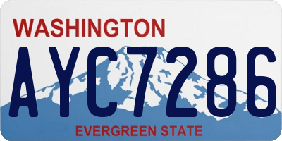 WA license plate AYC7286